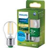 PHILIPS Lampadina LED Philips UltraEfficient Trasparente P45 a Filamento, Attacco E27 Edison, Classe Energetica A, 252 lm, Equivalente 25W, Bianco Caldo (2700K), EyeComfort, 50.000 ore, Pacco da 1