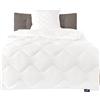Traumnacht 4-Star Coperta Estiva Sottile e Leggera, Piumino in Tessuto Misto Cotone, 155 x 220 cm, Lavabile, Bianco, Certificato Oeko-Tex, Prodotto secondo standard di qualità tedeschi