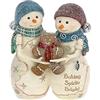 Pavilion Gift Company - Spiriti di cottura luminosi - 11,4 cm resina dipinta a mano The BirchHearts Collectible Double Snowman Figurine Decorative Holiday Christmas Decor statua