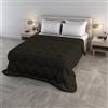 Italian Bed Linen Trapunta Invernale WaterWashed Matrimoniale 250x250 cm, Made in Italy, Piumone Imbottito 300gr, Coperta Lavabile NO STIRO - colore MARRONE