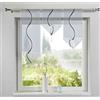 Gardinenbox 2022200 - Set di 3 tende a sospensione triangolare, con asta di contrappeso, 40-60-80 x 30 cm, colore: Grigio