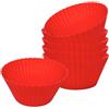 Guardini, Set di 6 pirottini Ø 6,5 cm, Silicone alimentare, Rosso, Made in Italy, Linea Juliette