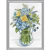 Tobin Design Works Tobin Kit per Punto Croce, Motivo: Blue And Yellow Floral, su Tela Aida