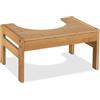 Relaxdays Sgabello per WC, Sgabellino da Toilette per Adulti, in bambù, per Il Bagno, HxLxP: 21 x 42 x 30 cm, Naturale