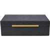 XIGEXIGE Shagreen, piccola scatola decorativa in ecopelle nera, per conservare ricordi e ricordi, scatole decorative con coperchio, per decorare la casa moderna, portagioie organizer