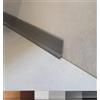 MadeInNature, Battiscopa flessibile in PVC di alta qualità, bianco, grigio chiaro, grigio scuro, nero, altezza 70 mm, lunghezza a scelta (12 ml, grigio scuro)