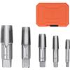 URSXODAWQ Set di 5 maschi per tubi NPT, maschi per filettare in acciaio al carbonio per impianti idraulici, comprende maschi NPT da 3/4, 1/2, 3/8, 1/4 e 1/8 pollici con custodia di