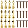INCREWAY 12 connettori per staffe per ringhiere per mobili, base di montaggio per mensole in metallo, supporti decorativi per ringhiere in metallo, per tavoli, cornici per vetrine (oro)