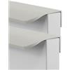 FQFLXY6589 2 Pezzi Pomello arco circolare per Cassetti,Scarpiere,Comodini Tiretti a Scomparsa in Lega di Alluminio Maniglie Nascoste per Mobili,Maniglia per Porte Armadio Invisibili (1200mm,grau)