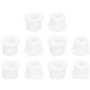 QUARKZMAN 18 Pezzi Occhielli in Gomma 12mm Foro di Perforazione, Passacavi Guarnizione 8mm ID Gommini Passacavo Scrivania Bianco Siliconica per Tappo Organizzare Filo Cablaggio Casa Auto