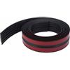 Funnytek Modanatura flessibile autoadesiva, 40 mm, colore nero, per soffitto e transizione da parete, per pavimento, rialzo, bordi per piastrelle e angoli