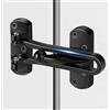 ZiYuya Porta Catena Serratura per Porta Anteriore, Serratura di Sicurezza Domestica, Acciaio Inox Swing Bar Porta Guard Serratura, Sicurezza Porta Scorrevole Bolt Catena Serratura (Nero)