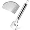 Flintronic Raschietto Vetroceramica, 1pz Raschietto+12 Lame in Metallo | Acciaio inossidabile Raschietto Forno per Vetro per Cucina e casa, Colla, Colore, Decalcomanie, Piano Cottura e Forno