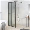 Homgoday Pannello doccia per walk-in doccia a parete per cabina doccia, divisorio doccia, box doccia, design moderno, 80 x 195 cm, vetro di sicurezza scuro