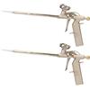 Yuecoom Pistola a schiuma, 2 pezzi in lega di alluminio spray schiuma espandibile pistola riempimento sigillante dispenser pistola isolamento applicatore per calafataggio, riempimento, sigillatura, casa e uff