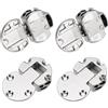 QUARKZMAN 4Pcs Cerniere A Scomparsa A 90 Gradi 49 X 29 Mm Lega Di Zinco Per Ante Di Mobile Cerniera Nascosta Per Scrivania Pieghevole Colore Argento