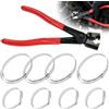 Rkixlix Morsetto Orecchie Giunto Morsetto con 8 Fascette Metalliche Stringitubo in Acciaio Inox 20-50mm e 50-120mm, Pinza Per Fascette Stringitubo Pinze multiuso per morsetti per tubo per Auto