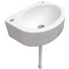 TYTFTDLD Lavello semicircolare, lavello di plastica con tubo di drenaggio, piccolo applicazione del lavello del bagno, uso interno ed esterno[Tubo di drenaggio della testa d'acciaio 75cm]