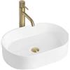 Rea - Lavabo da appoggio Nadia 46 Ovale - Ceramica - Bianco - 46 x 32 x 12 cm