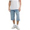 TOM TAILOR 1044980 Bermuda Jeans Shorts, 10117-Used Bleached Blue Denim, 32 Uomo