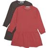 MINYMO Sweat Dress LS (2-Pack), Camicia a Tunica Ragazze,