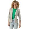 VERO MODA Giacca Casual da Donna con Maniche a Tre Quarti, Rivestimento Argento., XS