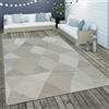 Paco Home Tappeto in tessuto piatto per interni ed esterni Motivo geometrico Motivo a rombi Colore beige Dimensioni 160x230 cm