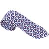 Suitsupply Cravatta Uomo 148 x 8 cm Blu Bianco Fantasia Tela Lino Cotone