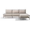 La Forma Divano Vathi a 3 posti in alluminio con chaise longue destra tortora 250 x 159 cm