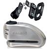 ARTAGO 32S4 Pack Antifurto Bloccadisco con Allarme 120db Alta Sicurezza + Supporto per Honda CRF 1000L Africa Twin, Omologato Sra