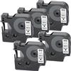 LEYF 5 nastri per etichette, compatibili con Dymo D1 45013 S0720530, 12 mm x 7 mm, per LabelManager 160 280 210D 360D 420P 500TS Labelpoint 250 150 450 Duo, nero su bianco, 45013X5