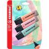 STABILO BOSS ORIGINAL Pastel - Evidenziatore - Pack da 3 - Rosa Pesca/Rosa Antico/Carta da Zucchero