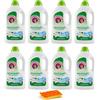 chanteclair 8 x Chanteclair Lavatrice Bianco Muschio Detersivo Liquido - Detersivo Liquido per lavatrice - Formula detergente con sgrassatore 28 lavaggi 1260 ml + spugna piatti KIT CREATO DA GALLIK