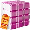 Shefa 9000 tessuti per il viso in scatola di carta sfusa - 36 confezioni piatte con apertura afferrare e andare, tessuto morbido a 2 strati, ideale per viso e naso, ideale per casa, ufficio e aula