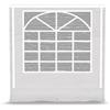 Das Company Parete Laterale in PVC, 2 x 2 m, 4 Pezzi, Parete con Finestra, ignifuga, 620 g/m2, Colore: Bianco