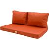 deco arts Cuscini per Arredo Giardino Lavabili - Cuscini da Esterno - 120x60 cm - Cuscino di Ricambio per Poltrona, Panca e Sedia da Esterno - Impermeabile e Confortevole - Arancione