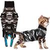 Suitical Recovery Suit Gatto, XXS, Mimetico fondo nero
