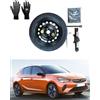 D'ANGELO 1988 Kit Ruotino di Scorta 16 compatibile con Opel Corsa-F con Cric, Chiave, Guanti e Sacca 125/70R16