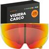 Everalo Visiera Compatibile con Ruroc Atlas 3.0 - Atlas 4.0 (Rosso Cromo)