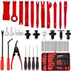 KEKECHAORAN Rivetti in Plastica per Auto, Kit Smontaggio Pannelli Auto， (120Pcs Clips + 23 Remover Red)