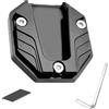 Rumgug Estensione Universale per Cavalletto Laterale Moto (Nero) - Piastra in Alluminio CNC per un Parcheggio Sicuro - Base Antiscivolo per Cavalletto - Accessorio Robusto per Uso Esterno