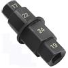 Bohaner Utensile esagonale per asse moto, 17 mm, 19 mm, 22 mm, 24 mm, nero | Attrezzo per mandrino esagonale per asse anteriore, esagono incassato, strumento per mandrino moto