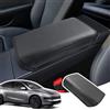 LANGBEAN Copribracciolo per Tesla Model Y Juniper 2025 2026 2027 | Copertura Protezione per Bracciolo Console Centrale, Materiale Pelle PU, Accessori Alzare il Bracciolo, Nero