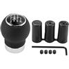 Aramox Pomello del cambio, Universal 5 velocità / 6 velocità Modifica auto Pomello del Cambio Velocità del Cambio Leva Testa del cambio Leva Hanldle(6 Speed)
