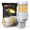 Cenmoll 582 W21W 7440 Lampadina a LED giallo ambra, super luminosa 40W 2000LM Canbus Error Free WY21W 582 W21W Lampadina a LED per retromarcia di retromarcia Indicatori di direzione, 2PCS