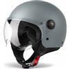 VINZ Duoro Casco Scooter / Moto Donna E Uomo | nelle taglie dalla XS-XXL | Jet con Visiera | Certificato ECE 22.06 | Disponibile in diversi colori - Grigio opaco