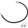 TUCKBOLD per Tubo di prolunga per Gonfiatore per pneumatici per auto 0.305inx32TPI Adattatore per tubo di prolunga per pompa dell'aria Valvola del pneumatico Nero 1 Set 60cm 12.6mm