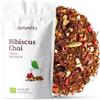 REPLANTEA Cuidamos tu Naturaleza Tisana Biologica Hibiscus Chai 100g | Infuso di Ibisco Speziato con Cannella e Zenzero | Bevanda Autunnale Riscaldante e Avvolgente | Rooibos in Foglie Senza Caffeina REPLANTEA