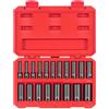TEKTON Set di chiavi a bussola a percussione a 12 punte da 3/8, 19 pezzi (6-24 mm) | SID91307