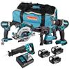 MAKITA DLX5032T - Set di 5 strumenti 18 V LXT (3 x 5,0 Ah)